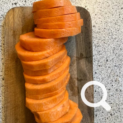 Carrot slices gulerod skiver