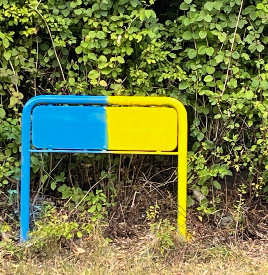 Ukraine flag sign Denmark - Прапор України в Данії